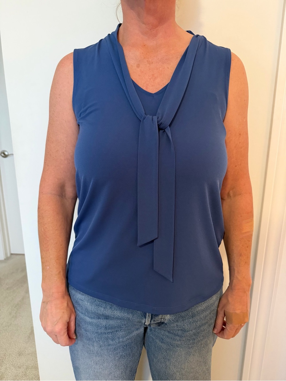 Banana Republic Sleeveless Tie-Neck Camisole in Blue